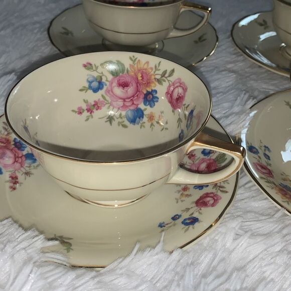 Vintage 1930’s Selb Bavaria Heinrich & Co Tea Cups and Saucers 4 - Picture 3 of 14